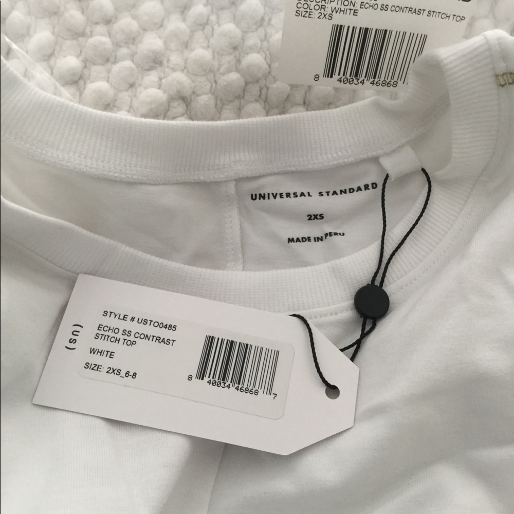 Universal Standard  Echo SS Contrast Stitch Top